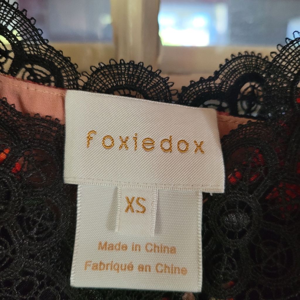 Anthro Dress Xs Foxiedox Beautiful Lace Trim On Top/ Anthro Dress Xsp Pair